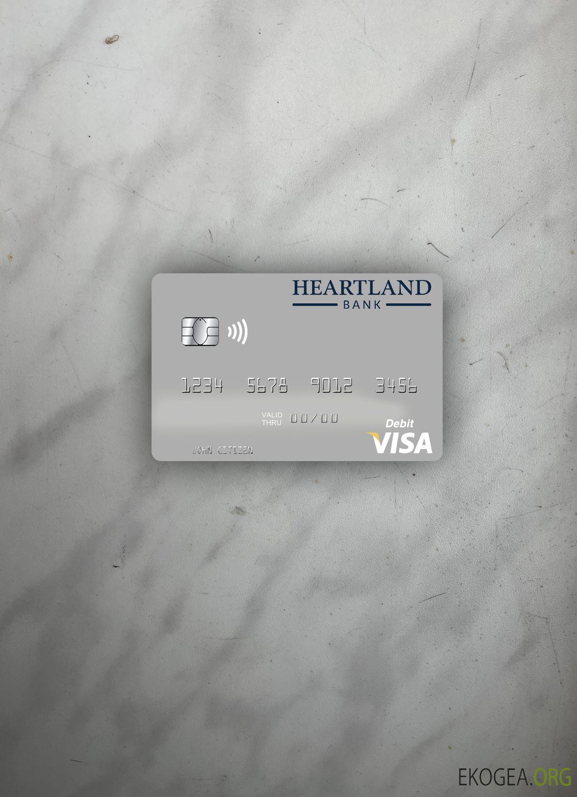 Nouvelle , Zélande Heartland Bank carte de débit visa photolook , avant